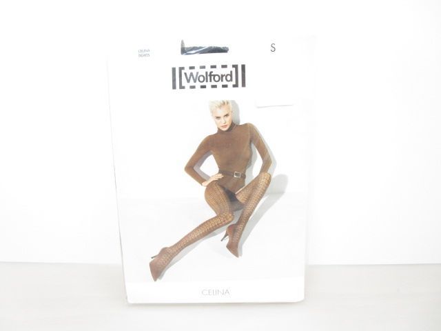 【送料無料】☆新品未開封☆Wolford ウォルフォード① タイツ CELINA TIGHTS / ブラック / Sサイズ / WF13060  ［759-313-100_0335］