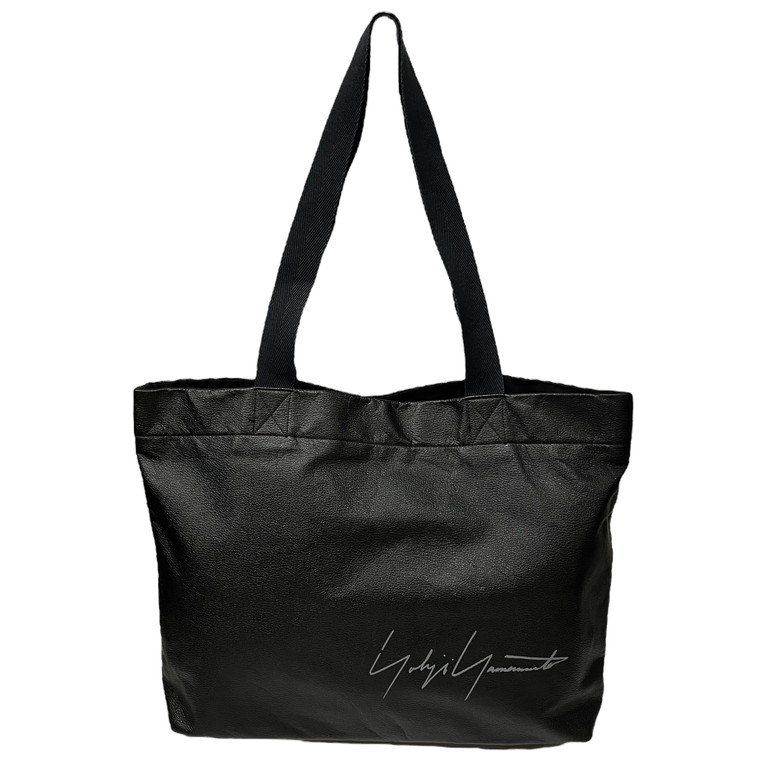 Yohji Yamamoto カウレザーロゴプリントトートバッグ ボストンバッグ ハンドバッグ 鞄 カバン 山本耀司 ヨウジヤマモトヨウジヤマモトプールオム;没有明显的损伤或污渍