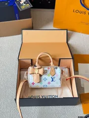 【今日特価】LV Nano Speedy 16 村上隆 白三彩 ピローバッグ ルイ・ヴィトン ナノ スピーディ 16 ピローバッグ
