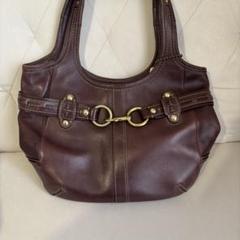 COACH ブラウンレザー ショルダーバッグ 平成　グランジarchive