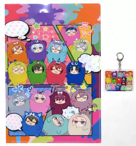 グッズセット　集合 クリアバッグ＆キーホルダーセット 「アイドリッシュセブン アイナナEXPO モフモフ防衛大作戦 」 参加特典（クリアバッグ切り取り済み(クリアファイル化)）