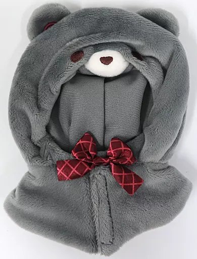 ぬいぐるみ　くま(グレー) 着せ替えポンチョ 「くじ引き堂 文豪ストレイドッグス 着せ替えっこぬいぐるみくじ」 C-4賞