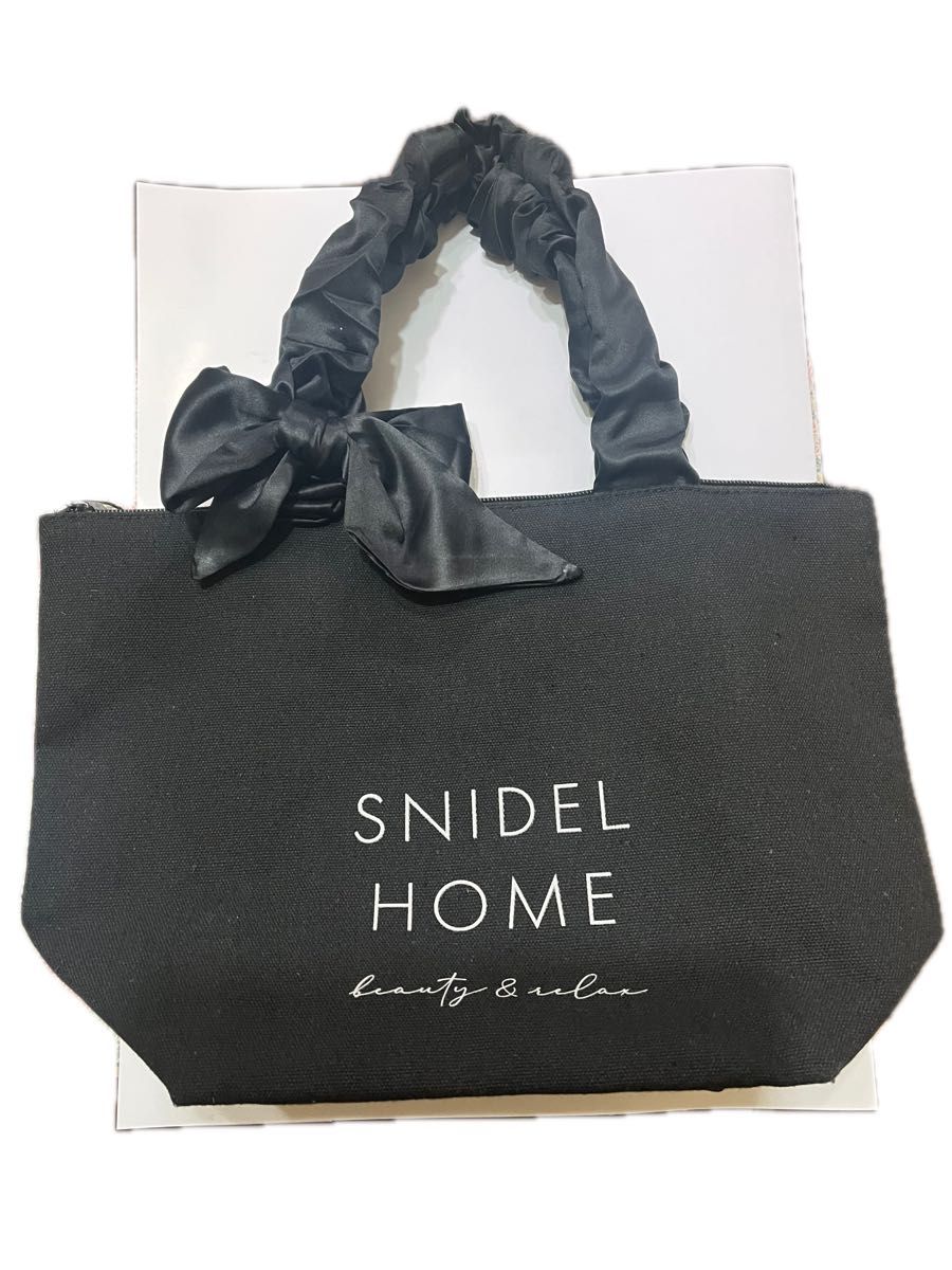 SNIDEL HOME スナイデルホーム リボン トート保冷バッグ ブラック　