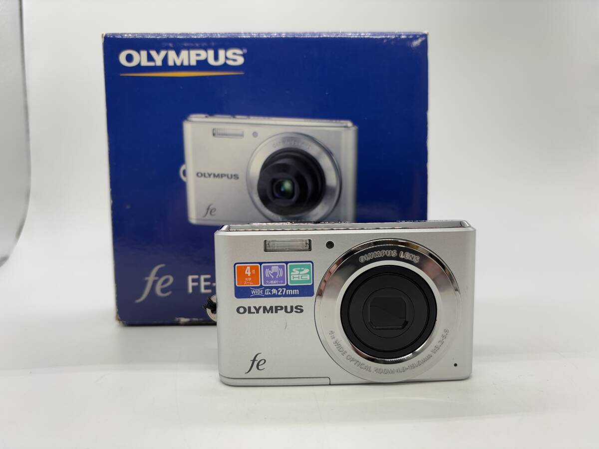 ☆現状品☆ #4225 OLYMPUS オリンパス FE-4050 シルバー コンパクトデジタルカメラ 充電器 説明書・箱付き