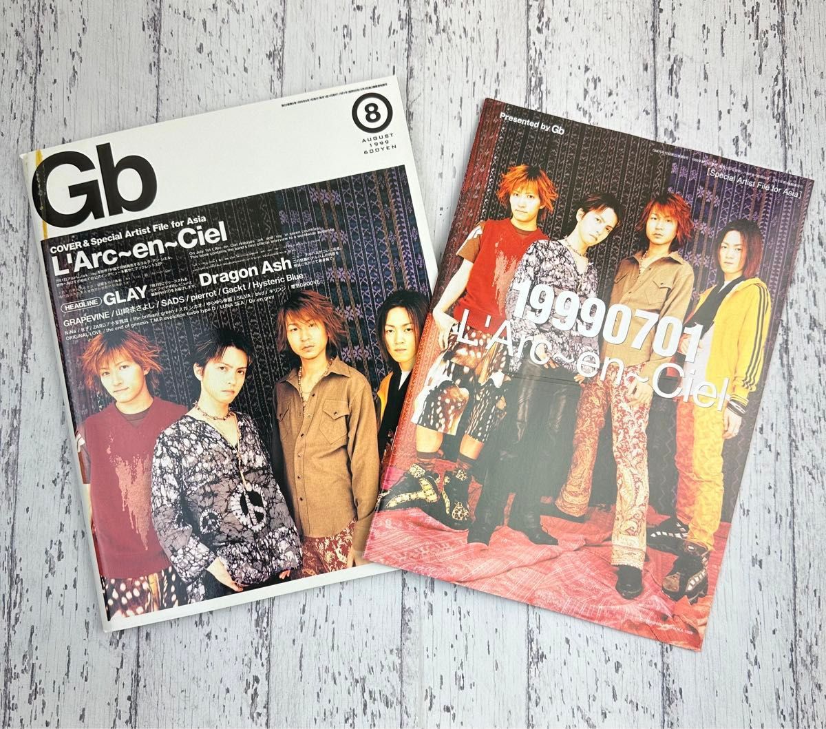 Gb 1999年 8月 L'Arc～en～Ciel ラルクアンシエル GLAY PUFFY 山崎まさよし スガシカオ Gackt二手;物流保障;有损伤或污渍