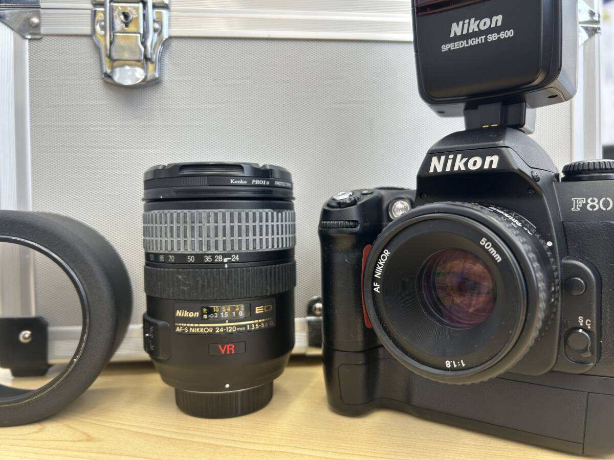 【付属品多数】Nikon F80 AF-S NIKKOR 24-120mm 1:3.5-5.6G ED VR/AF NIKKOR 50mm 1:1.8 通電動作未確認(FTG117FT)