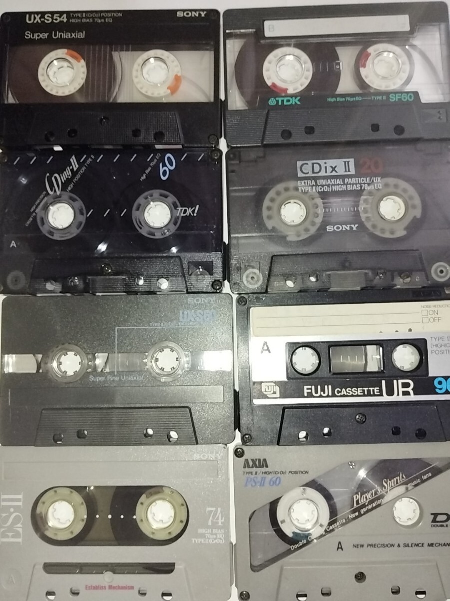 録音済み ハイポジションカセットテープ 8本 昭和レトロ TDK SONY AXIA FUJI