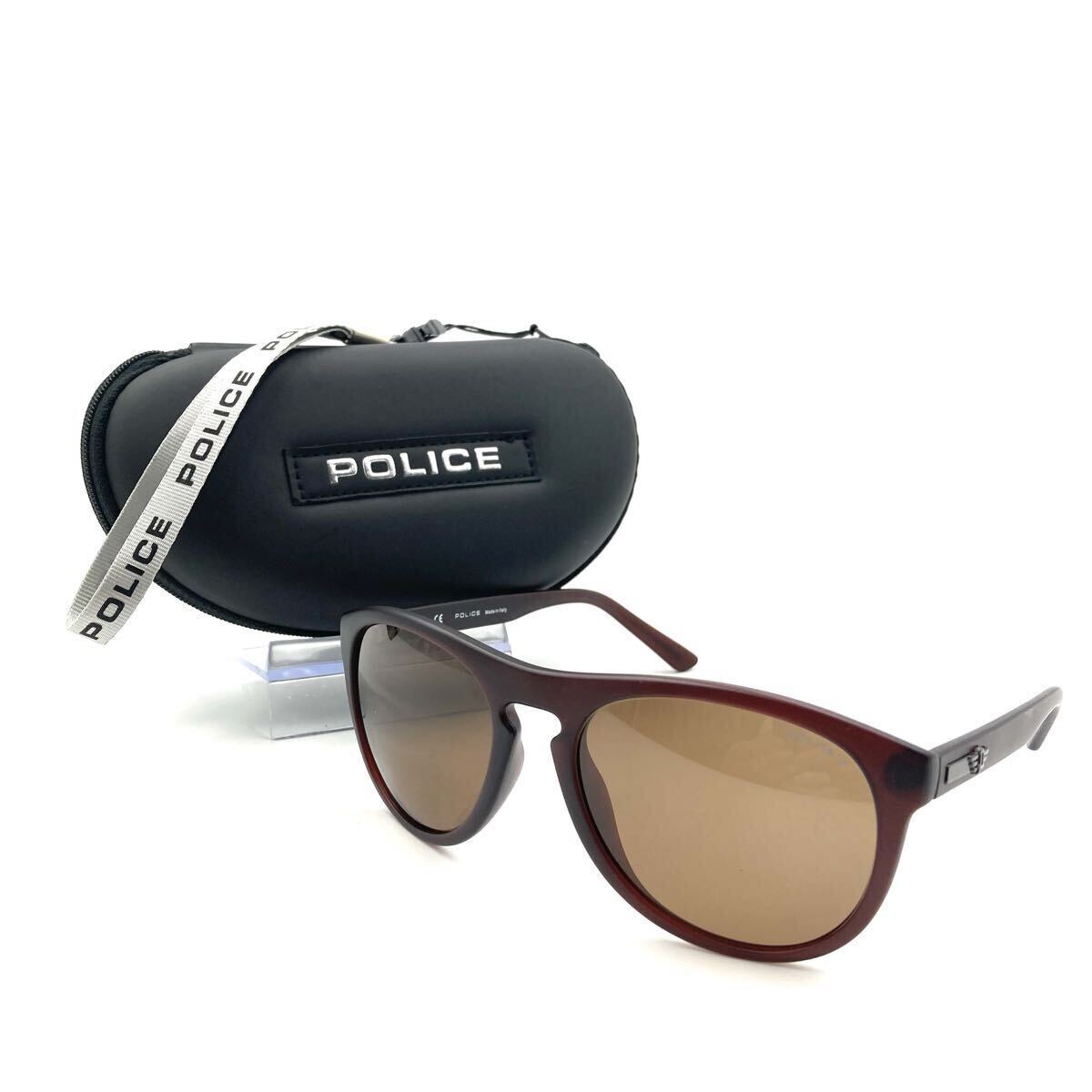 POLICE ポリス　サングラス　3ASTRAL2 S1871 ブラウン系　プラスチックフレーム　5619 140 COL.Z55P Polarized Lenses ケース付き