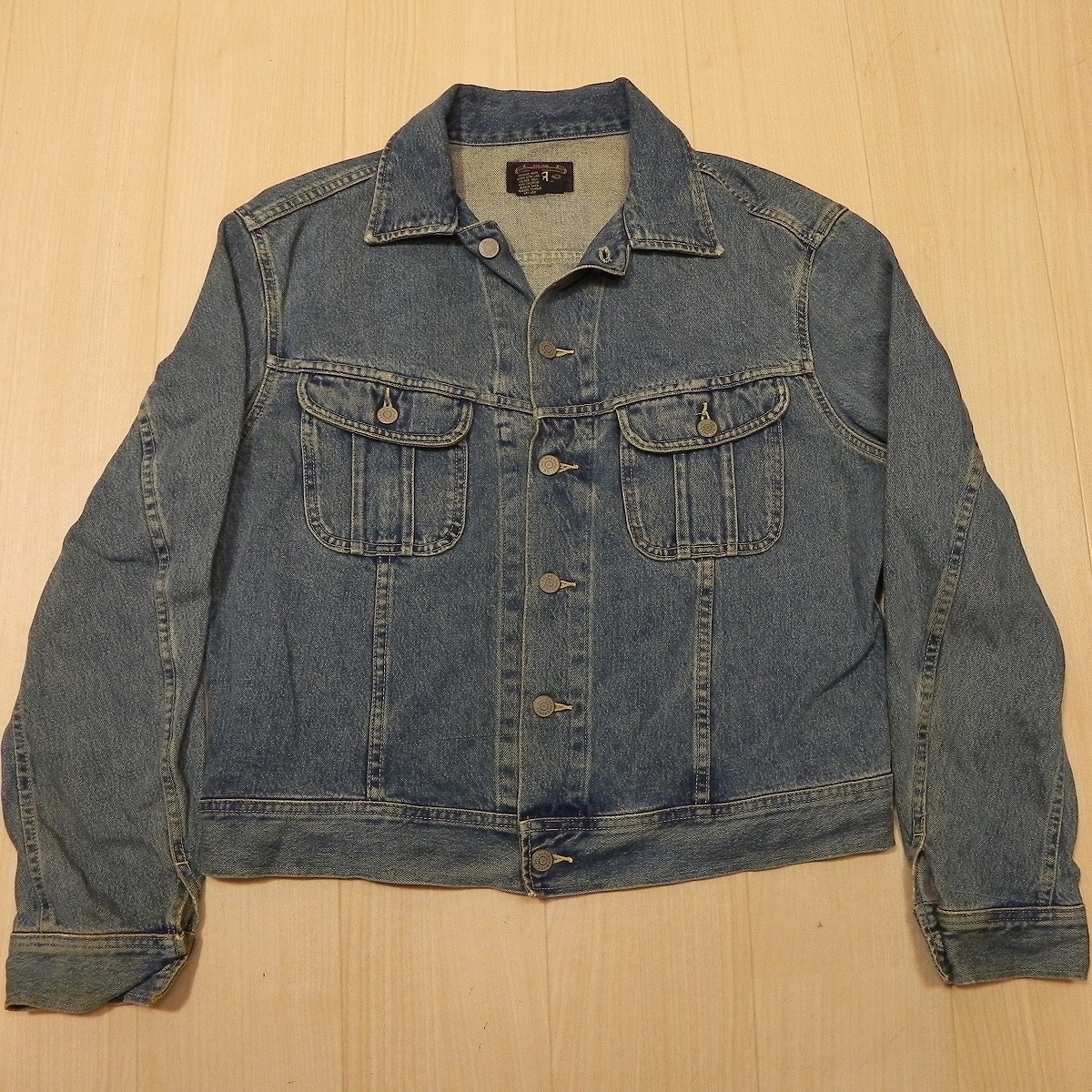 ★ 90s ヴィンテージ RRL ダブルアールエル 初期 三ツ星タグ USA製 デニムジャケット L ジージャン Lee 101-J タイプ 古着 ★h