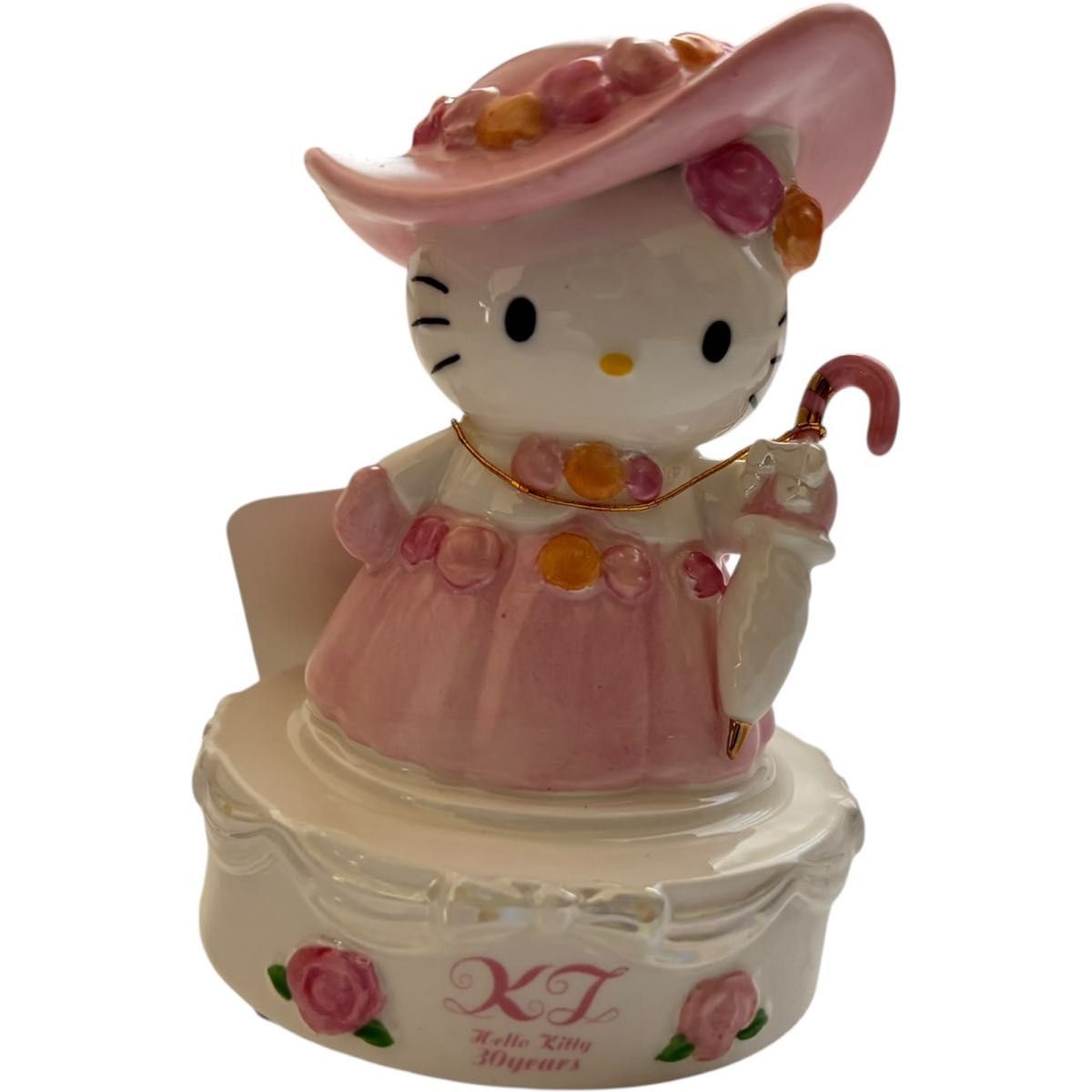 【美品】ハローキティ 加藤工芸 30周年記念 陶器オルゴール 2004年二手;物流保障;接近未使用;易碎品