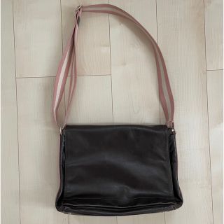 bally ブラウンxピンク　肩掛け　メッセンジャーバッグ