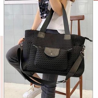 トートバッグ　カバン　旅行用　仕事用　メッシュ ボストンバッグ　マザーズバッグ