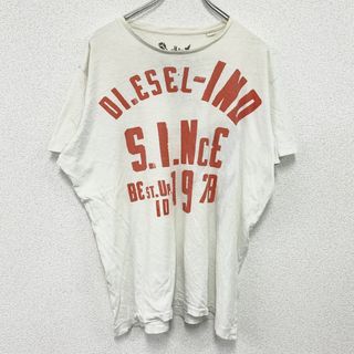 DIESEL　ディーゼル　半袖プリントTシャツ　シングルステッチ　白　ホワイト　XLサイズ　古着【値引き交渉OK！】
