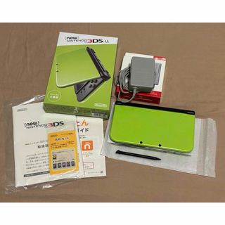 Newニンテンドー3DS LL ライム×ブラック 美品 箱・説明書・充電器付き