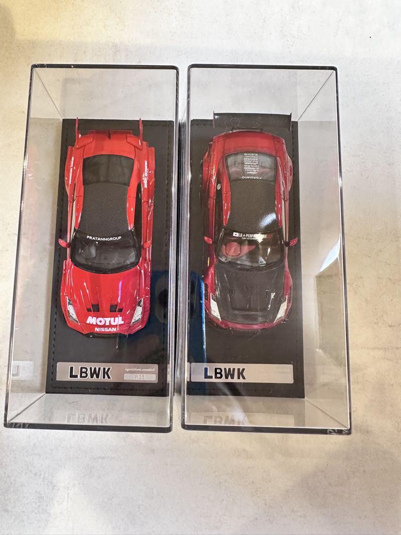 イグニッションモデル1／43 LBWK R35 2台セットイグニッションモデル;有些许损伤或污渍