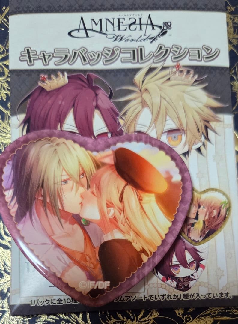 AMNESIA World ハート型缶バッジ　ウキョウ没有明显的损伤或污渍