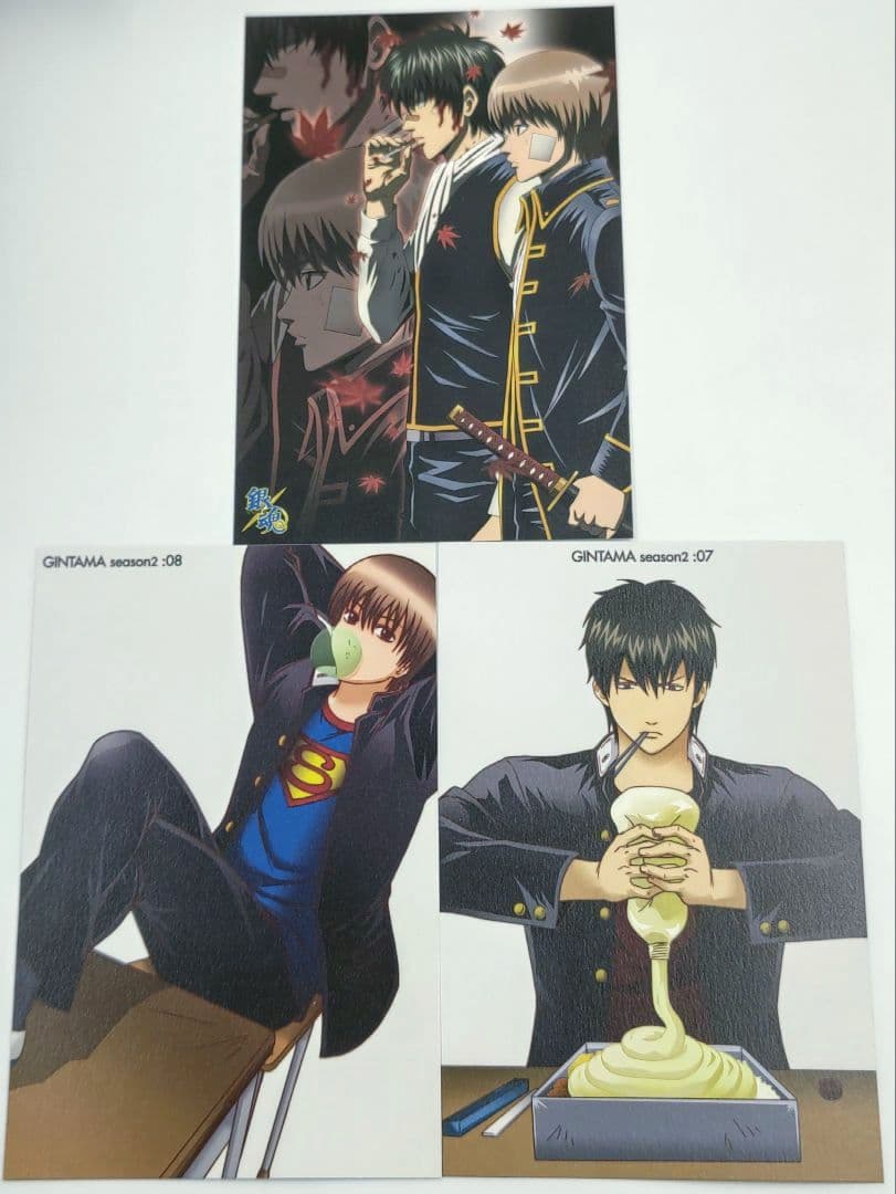 銀魂　イラストカード 特典 土方十四郎 沖田総悟 3枚セット gintama