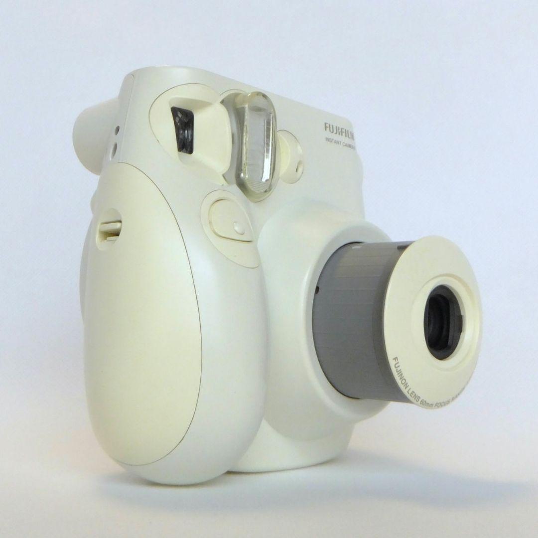 【ジャンク品】instax mini7S チェキ ホワイト(本体のみ)フジフイルム／フジゼロックス;整体状态不佳