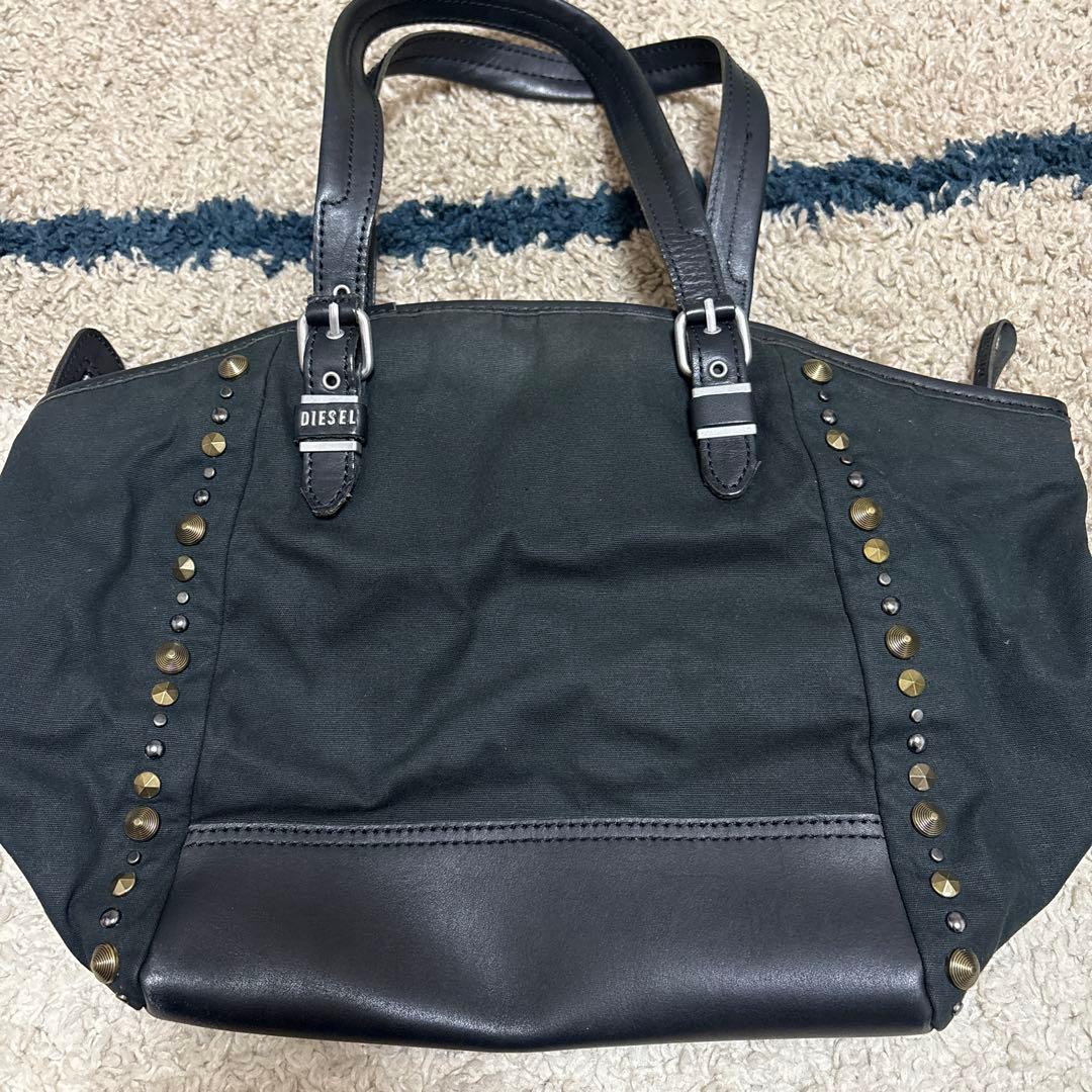 DIESEL ハンドバッグ スタッズ ブラック