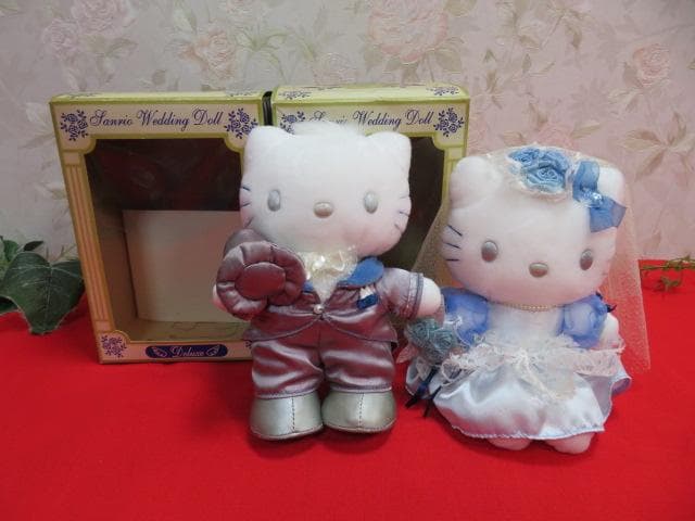 （8FF1920）ハローキティ＆ダニエル　ウェディングぬいぐるみ　2点セット