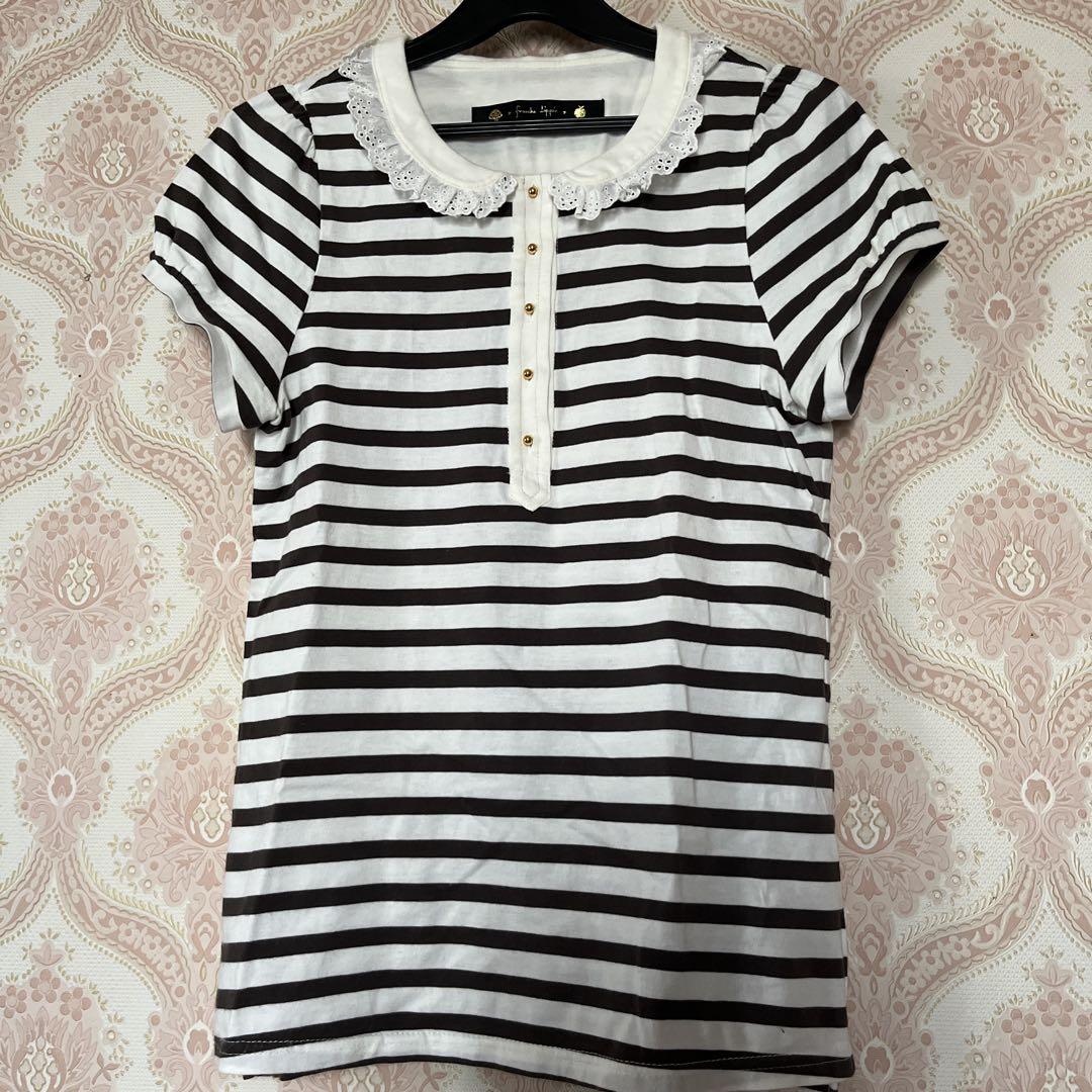 フランシュリッペ　ボーダー　Tシャツfranche lippee;没有明显的损伤或污渍