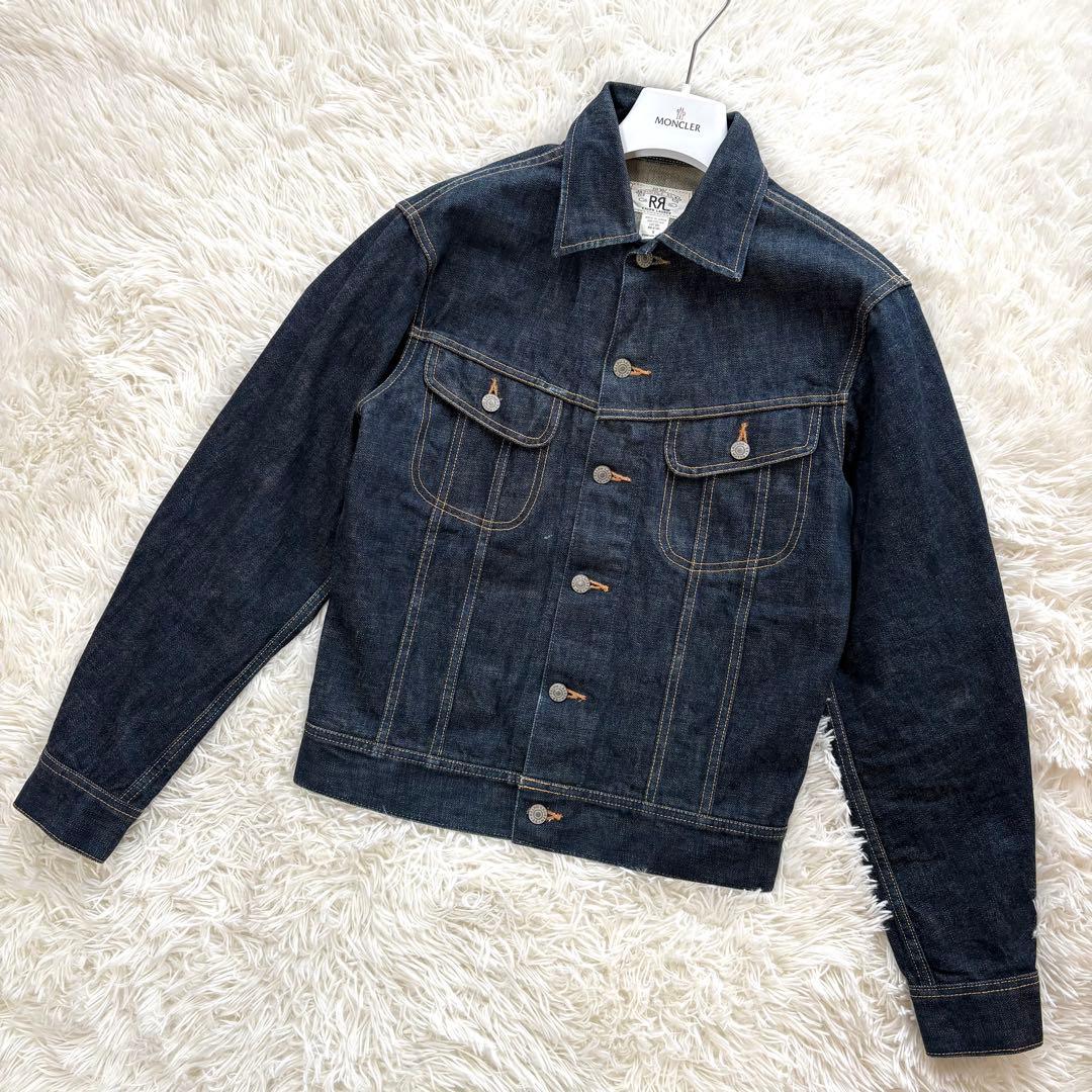 名作 希少 ダブルアールエル ヴィンテージ リジット デニムジャケット Sサイズ