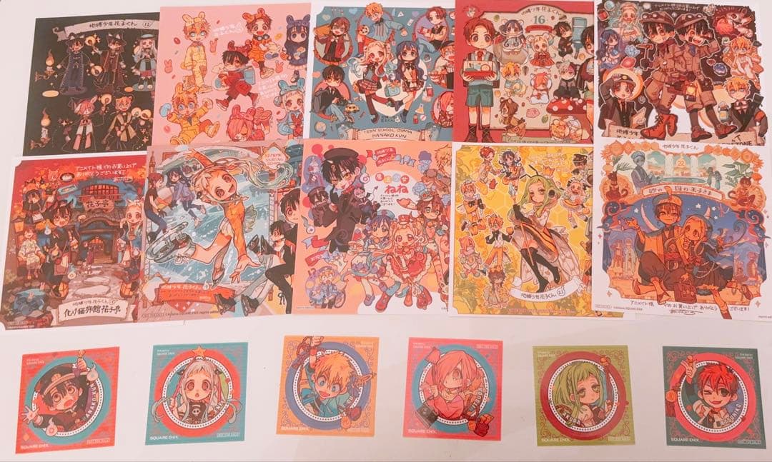 地縛少年花子くん アニメイト購入特典 ミニ色紙 シール