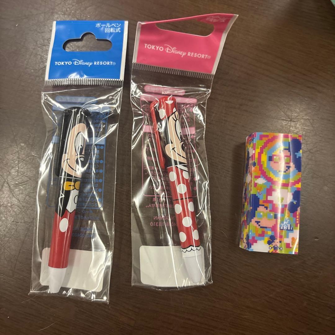 【3点セット】東京ディズニーリゾート Disney ボールペン回転式 カドケシ