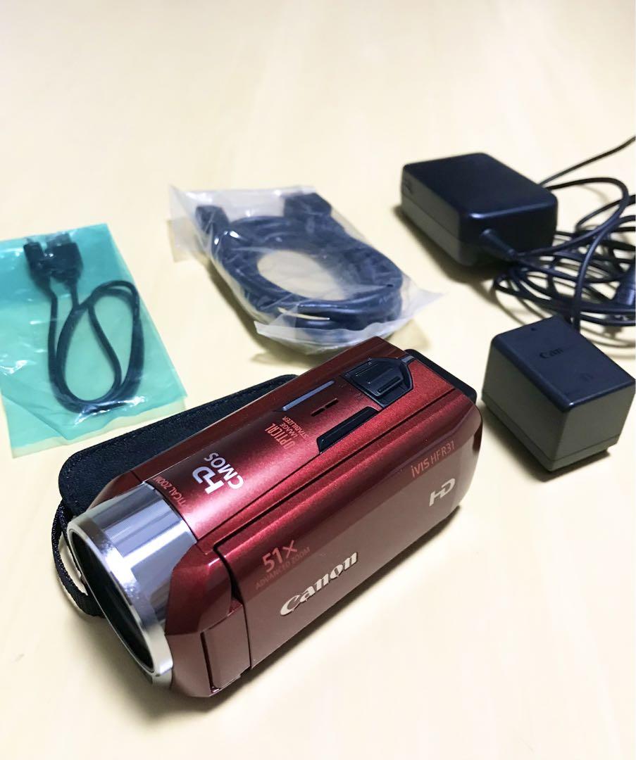 Canon IVIS HFR31 赤色 ビデオカメラ 本体＋長時間バッテリー