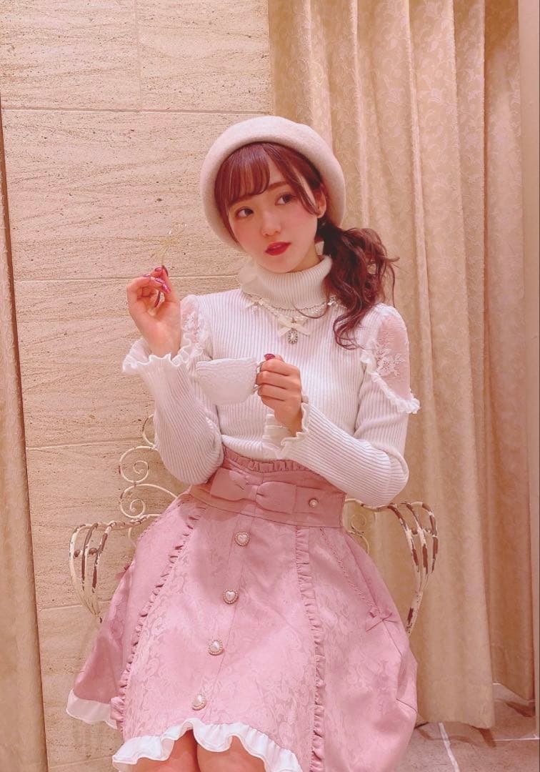 ウエストリボンジャガードスカート LIZLISA リズリサ