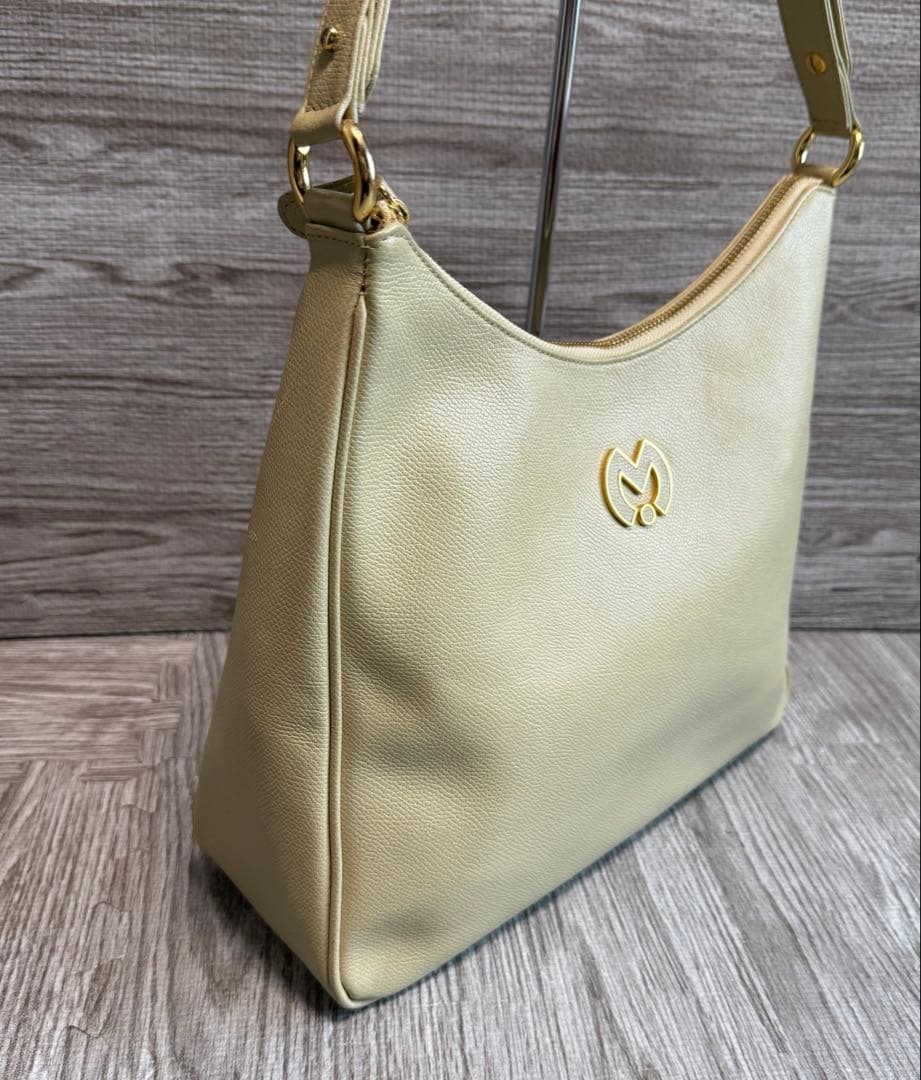 mila schon 2way ショルダー ワンハンドル ベージュ ゴールド金具