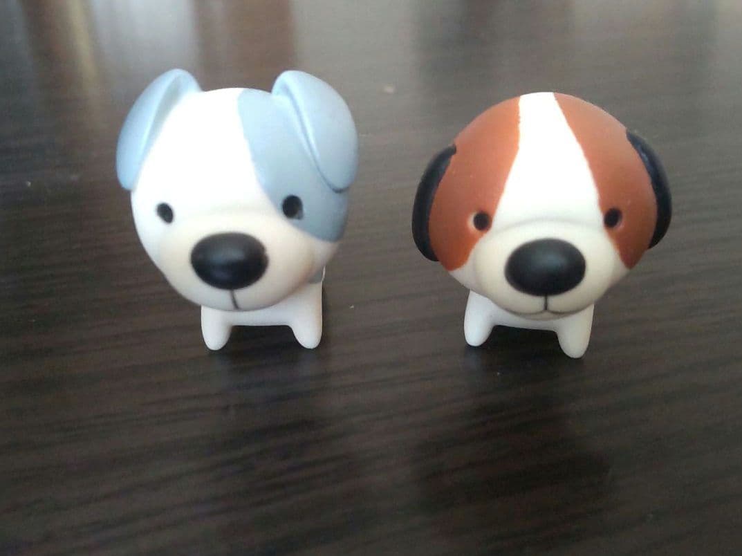 ソフビ 犬のマスコット フィギュア 2体セット