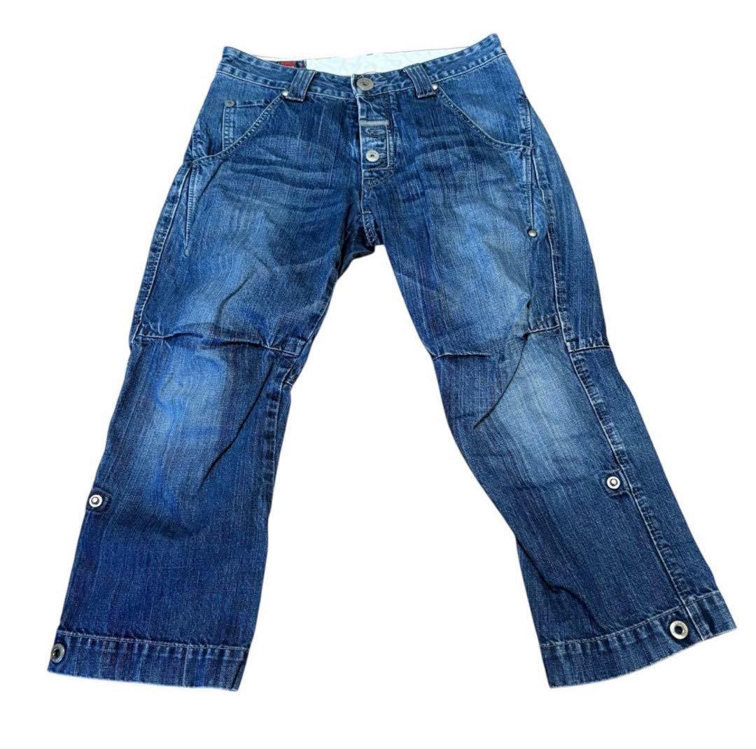 希少【M+FG】ジルボー 立体裁断 デニム シャトルパンツ 日本製 S