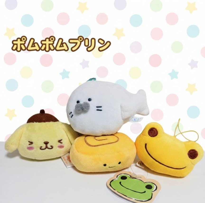 ポムポムプリン・つぶらな瞳の水族館・かえるのピクルスなどマスコット