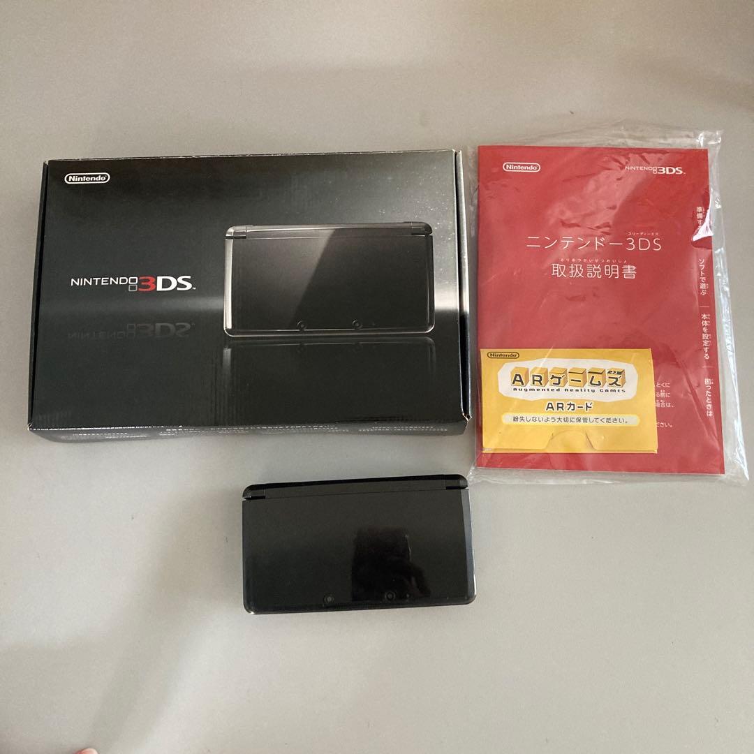 [ジャンク] Nintendo 3DS 本体 コスモブラック 箱・説明書付きNintendo 3DS;有损伤或污渍