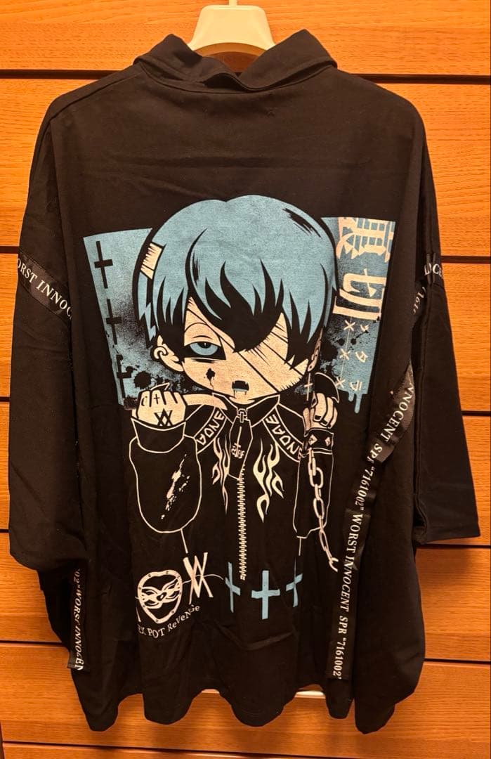 SEX POT ReVeNGe ゴシックデザインシャツ 黒×青