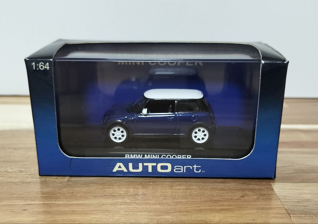 オートアート BMW ミニクーパー ブルー 1/64 MINI COOPERAUTOART;接近未使用