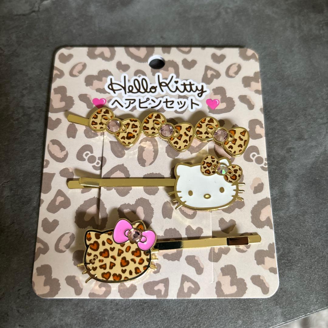 Hello Kitty ヘアピンセット ヒョウ柄