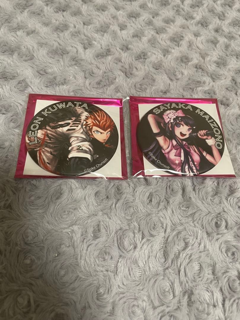 ダンガンロンパ 15周年記念展 缶バッジ 舞園さやか 桑田レオン未使用