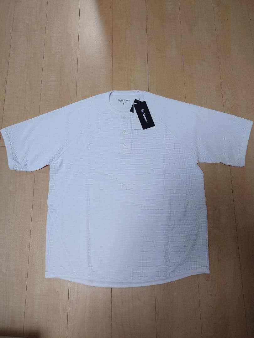 未使用 Goldwin ワッフル ヘンリーネックTシャツ 白 サイズ4GOLDWIN;未使用