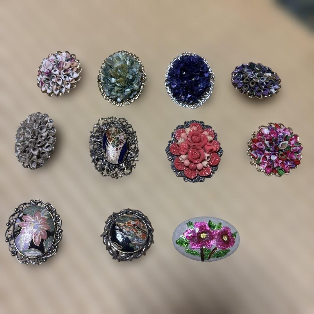 布花ブローチ 11個まとめ売り没有明显的损伤或污渍