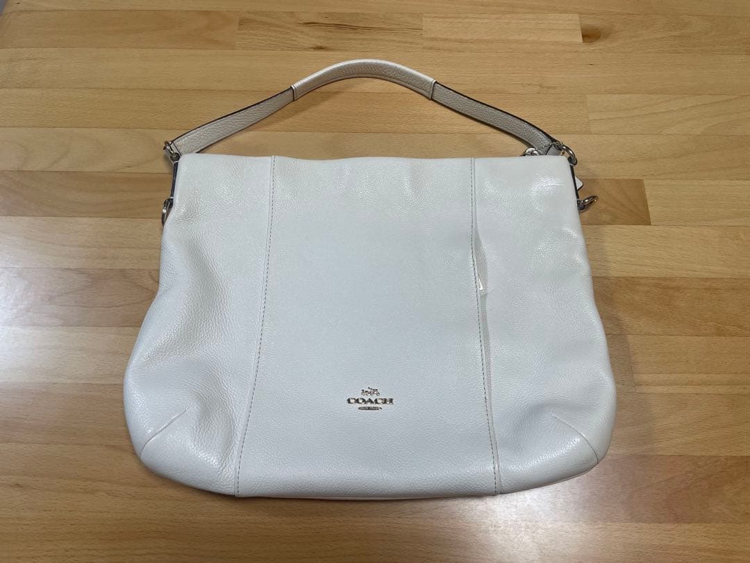 COACH ホワイトレザー ハンドバッグ