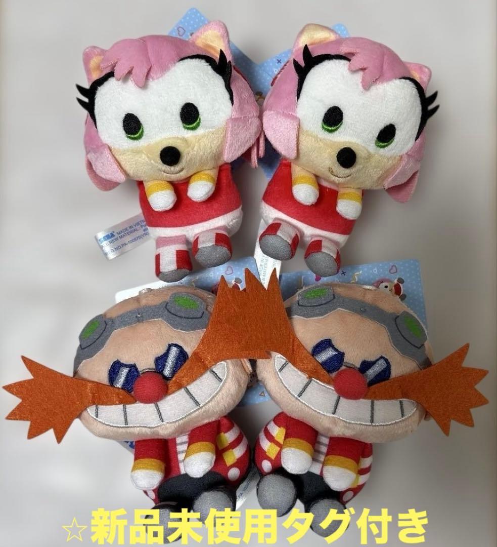 新品タグ付き⭐︎SONIC&FRIENDS ＆you マスコット2種×2 計4体没有明显的损伤或污渍