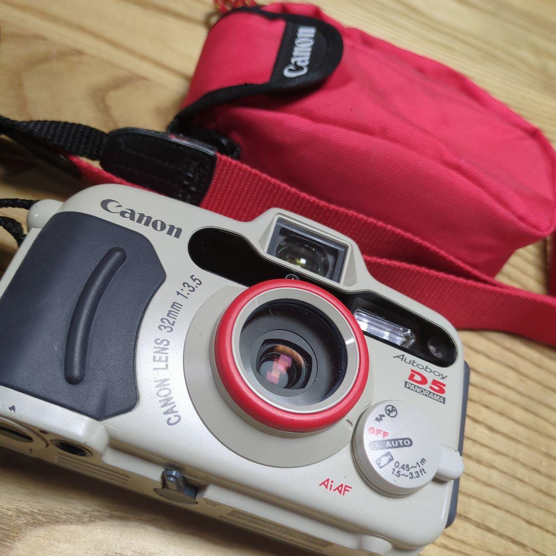 動作品　Canon Autoboy D5 ストラップ　ケース付