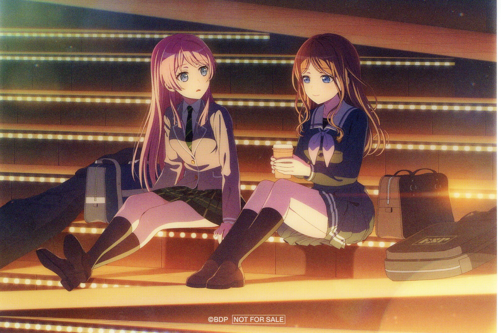 劇場版BangDream! It'sMyGO!!!!!前編 来場者特典 描き下ろしシチュエーションイラストカード(千早愛音/長崎そよ) 1週目