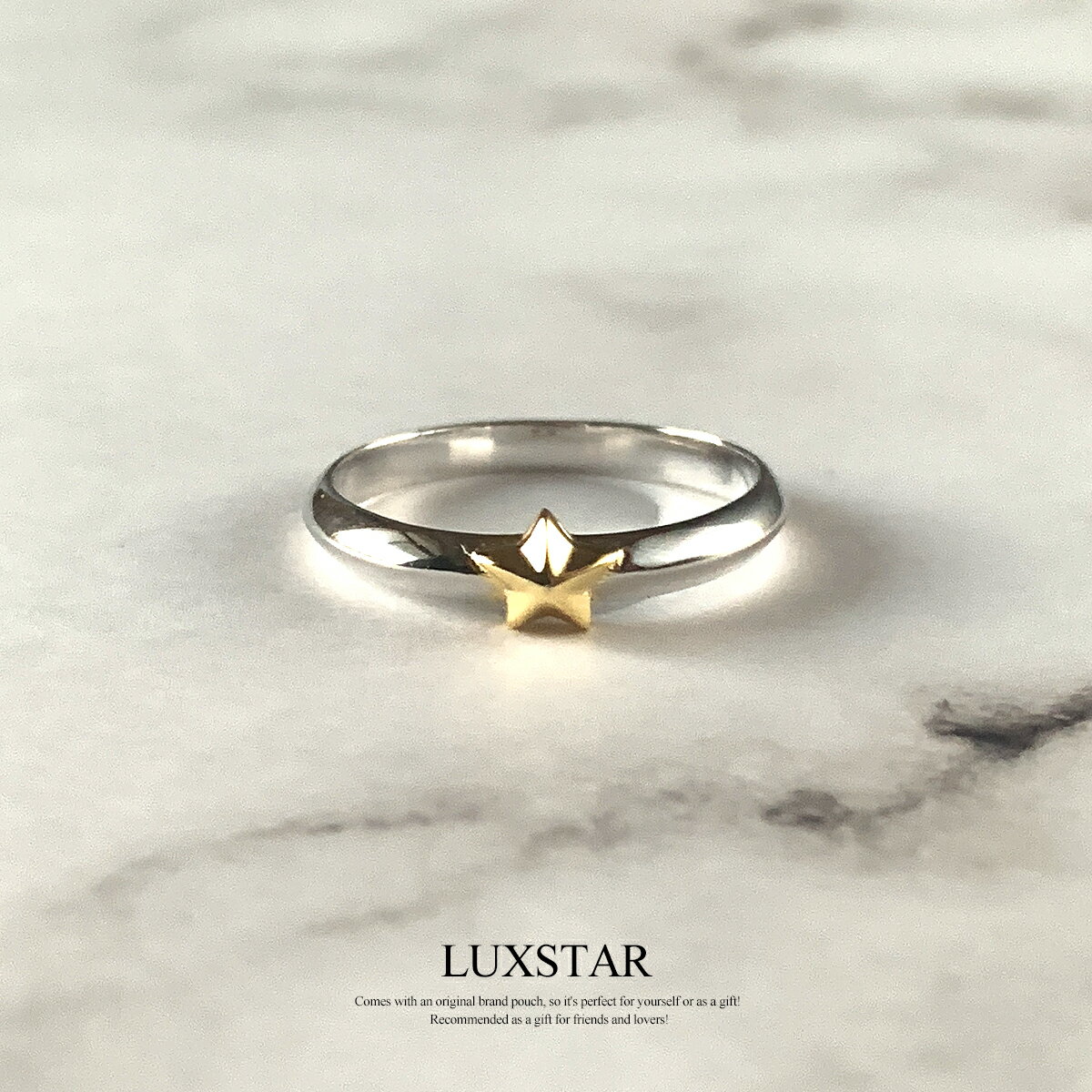 LUXSTAR リング 指輪 スター シルバー925 銀 つけっぱなし メンズ レディース シンプル ブランド 人気 20代 30代 おしゃれ 細め
