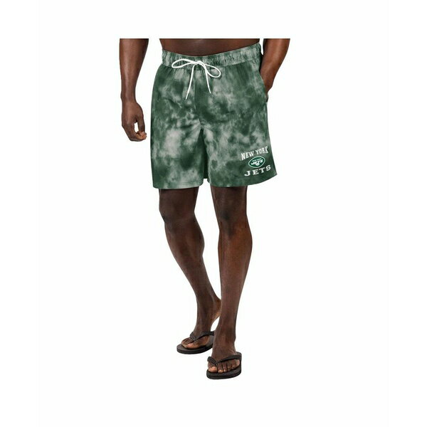 カールバンクス メンズ カジュアルパンツ ボトムス Men's Green New York Jets Change Up Volley Swim Trunks Shorts Green