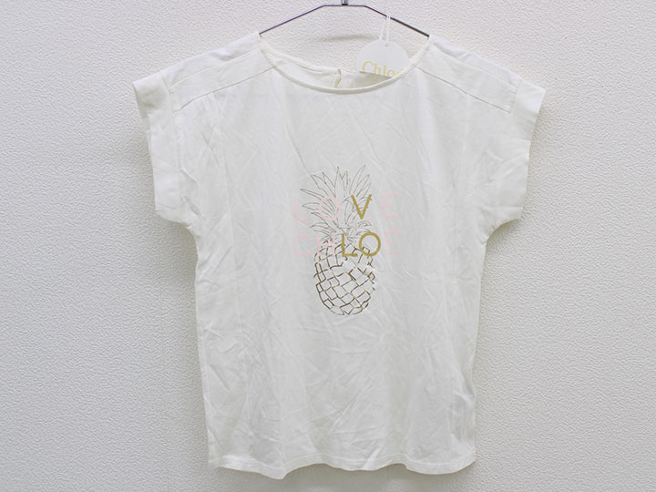 新品 未使用品▲クロエ/Chloe▲150cm(12) 半袖Tシャツ/半袖カットソー 白 子供服 キッズ kids ジュニア 女の子 夏 tops 315042