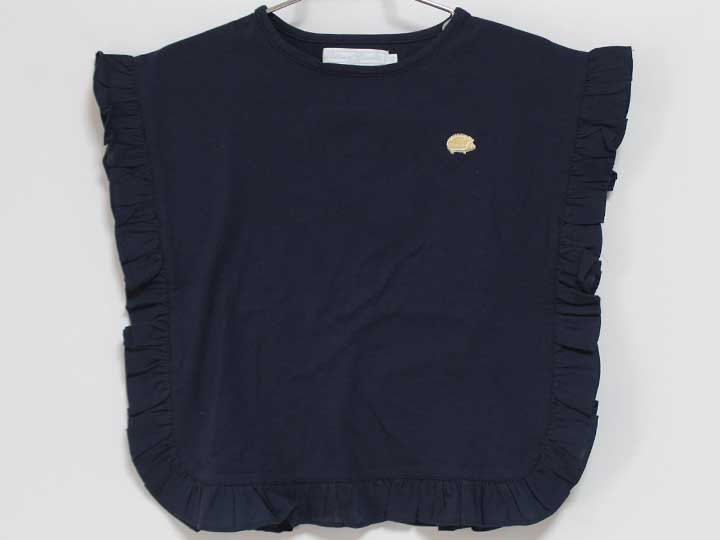 ‡タルティーヌエショコラ/Tartine et Chocolat‡110cm 半袖Tシャツ/半袖カットソー/ノースリーブ 紺【中古】子供服 キッズ kids 女の子 夏 tops 125042