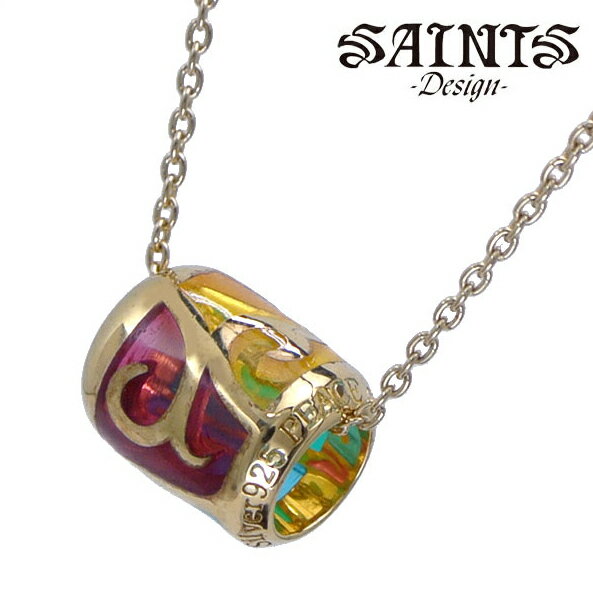 【ポリッシュクロスプレゼント】【SAINTS Design セインツ デザイン】ゴールドステンドリングネックレス/ペンダント シルバー925製 SSP9-112G【送料無料】